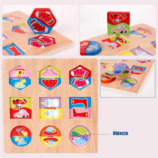 Puzzle 3d forme si obiecte3 - HAM BEBE
