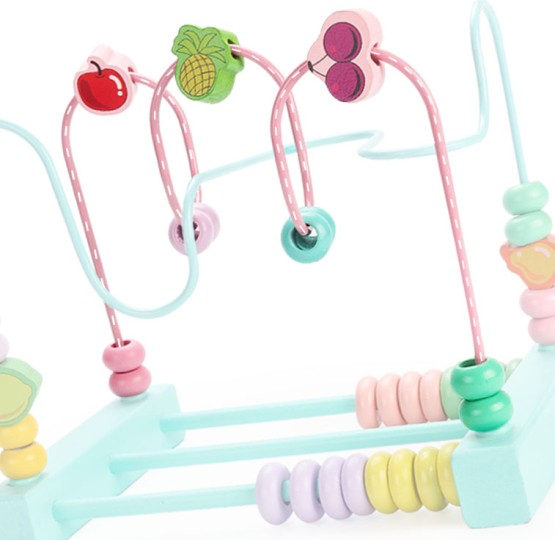 Labirint cu bile Montessori cu abac Macarons - HAM BEBE