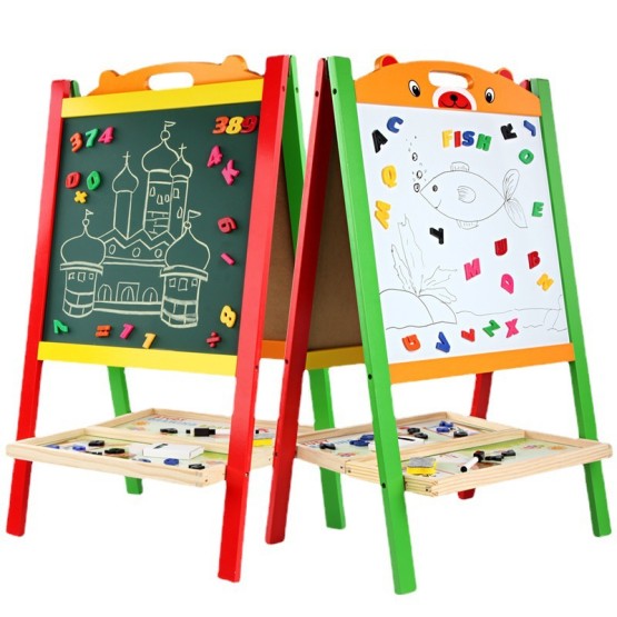 tabla magnetica copii cu doua fete si cifre si litere ileana colors