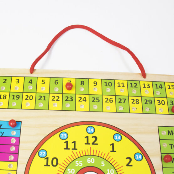 Calendar jucarie lemn vremea ceasul2 - HAM BEBE
