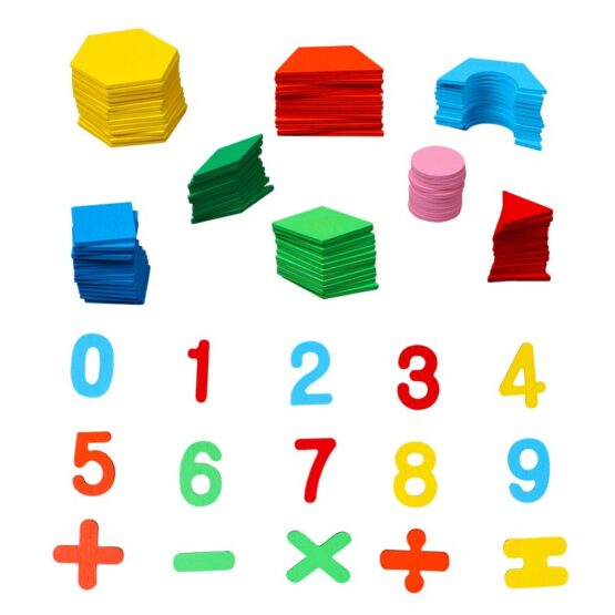 Tangram 250 piese din lemn - HAM BEBE