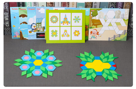 Tangram 250 piese din lemn - HAM BEBE