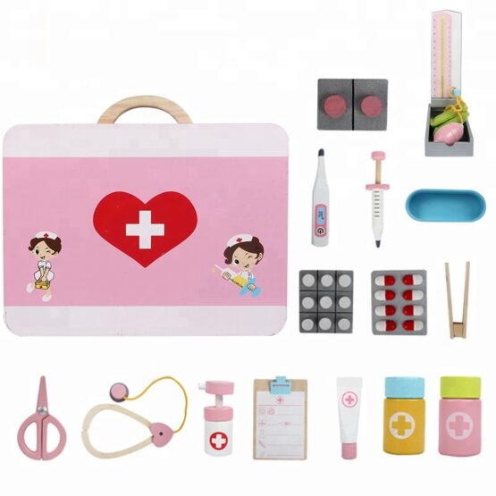 Trusa doctor jucarie din lemn MSN - HAM BEBE