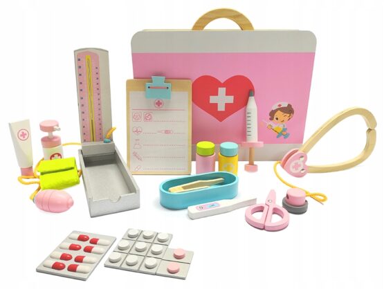 Trusa doctor jucarie din lemn MSN - HAM BEBE