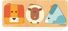 Puzzle lemn bebe anima basic djeco1 - HAM BEBE