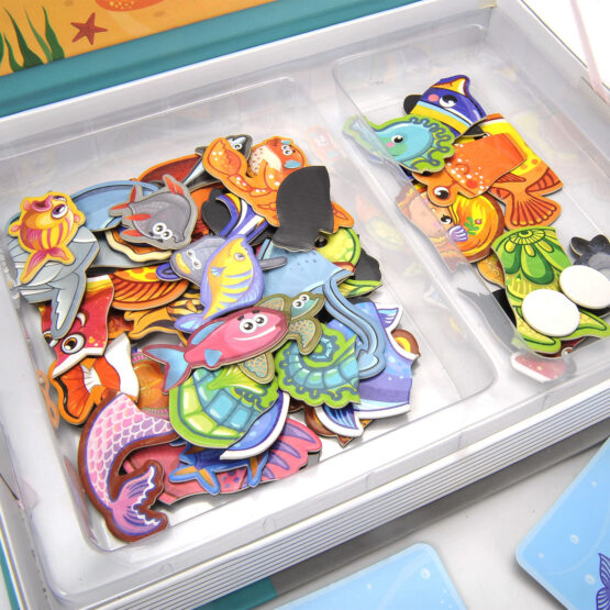 Carte magnetica joc educativ puzzle sea creatures4-Table si jocuri magnetice