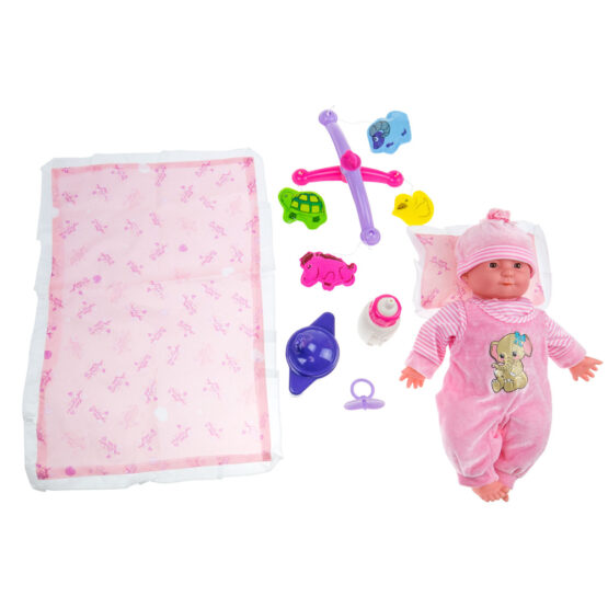 Papusa bebe cu patut balansoar leagan carusel3-Papusi si Accesorii