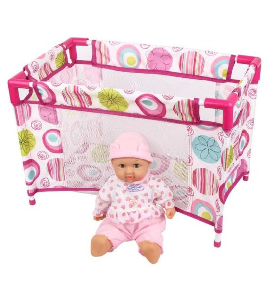 Set papusa bebe cu patut si accesorii2-Papusi si Accesorii
