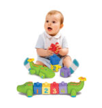 Set cuburi cauciuc bebe crocodil1-Jucarii educative bebe