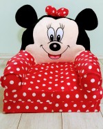 Fotoliu extensibil Mickey - Minnie Mouse cu buline - HAM BEBE