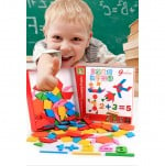 Joc puzzle tangram cu cifre si betisoare1-Jucarii din Lemn si Montessori