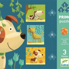 Set 4 mini puzzle bebe catelusi2-Jucarii din Lemn si Montessori