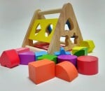 Piramida lemn forme geometrice3-Sortatoare forme