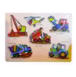 Puzzle lemn maner vehicule constructii1-Jucarii din Lemn si Montessori