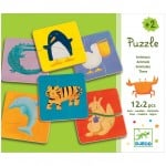 Set puzzle lemn animale djeco2-Puzzle Copii