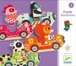 Set puzzle lemn interschimbabil vehicule animale1-Puzzle Copii