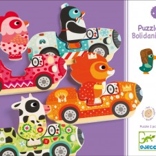Set puzzle lemn interschimbabil vehicule animale1-Puzzle Copii