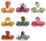Set puzzle lemn interschimbabil vehicule animale2-Puzzle Copii