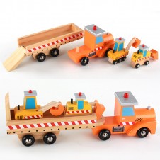 Camion din lemn cu vehicule constructii2-Avioane si masinute