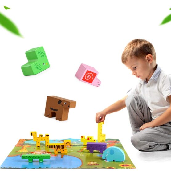 Jucarie de tras autobuz cu xilofon si tetris animale4-Jucarii din Lemn si Montessori