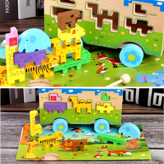 Jucarie de tras autobuz cu xilofon si tetris animale5-Jucarii din Lemn si Montessori