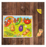 Puzzle incastru lemn legume romp-Jucarii din Lemn si Montessori