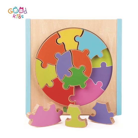 Puzzle montessori 3d forme colorate1-Jucarii din Lemn si Montessori
