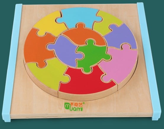 Puzzle montessori 3d forme colorate2-Jucarii din Lemn si Montessori