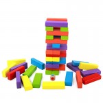 Turn jenga color 54 piese mare3-Cuburi constructie