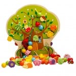 Joc de snuruit Copac cu fructe din lemn 102 piese - HAM BEBE