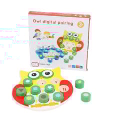Joc lemn Asociere Cifre - Forme Bufnita - HAM BEBE