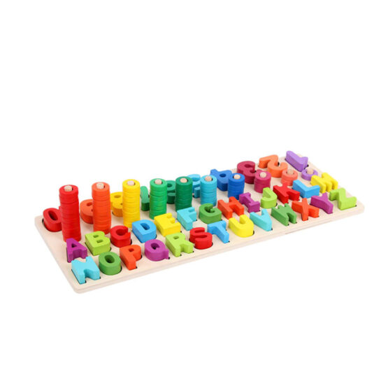 Joc lemn logarithm litere cifre numaram asocieri5-Jucarii din Lemn si Montessori