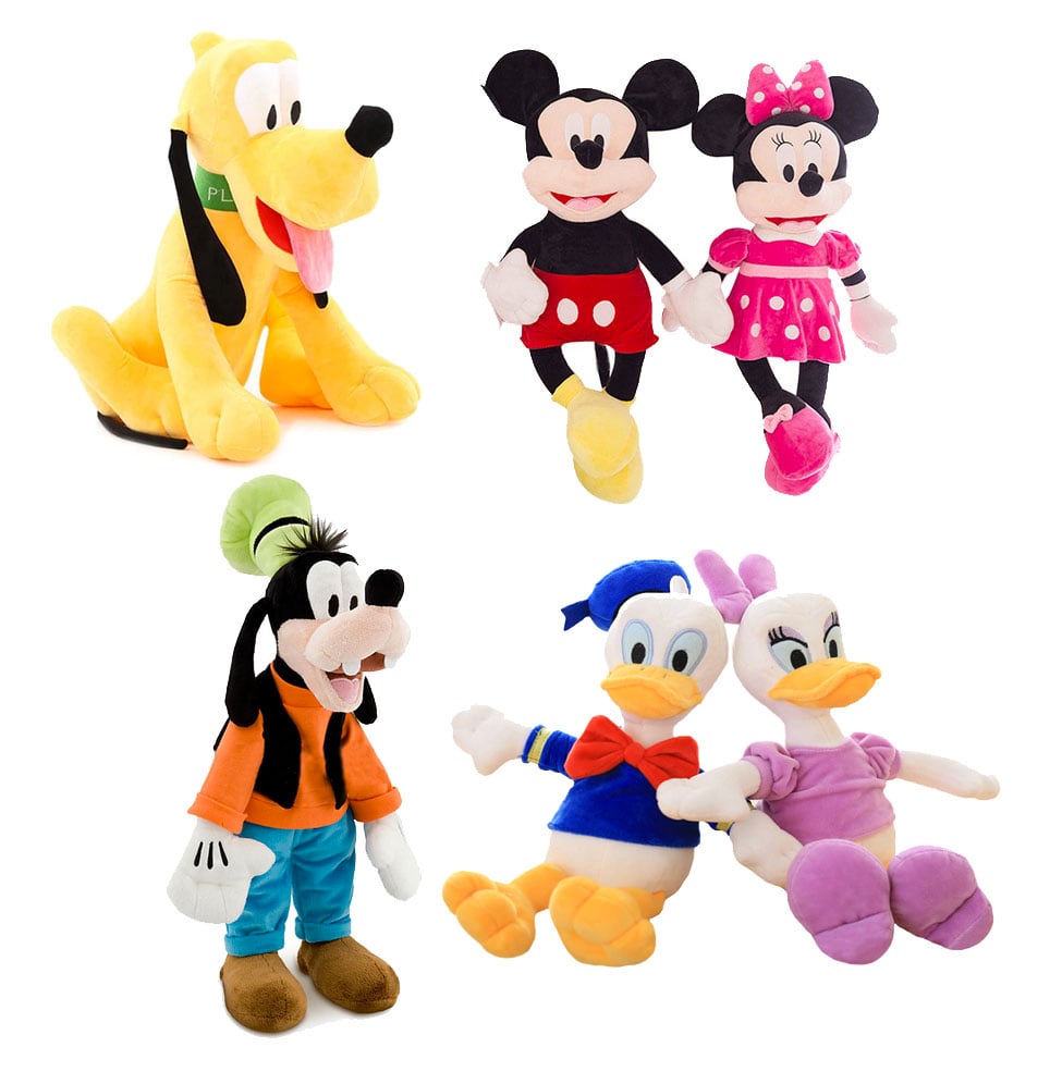 Set 6 mascote plus mickey mouse minnie donald daisy goofy pluto1 - HAM BEBE