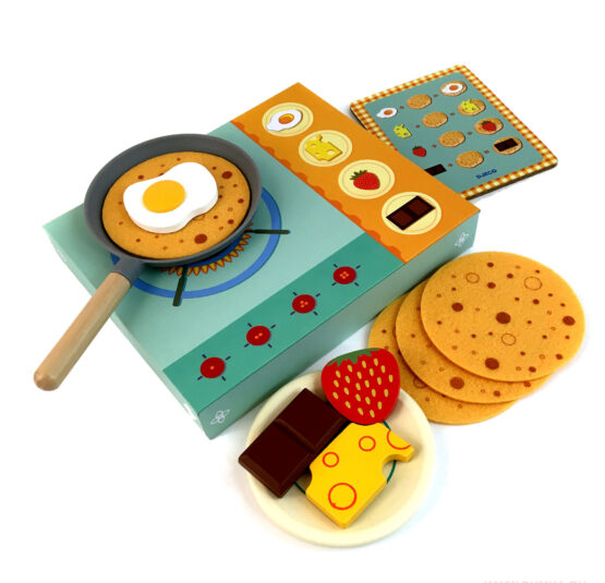Set de joaca clatite joc lemn djeco gaelle et titouan5 - HAM BEBE