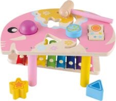 Joc lemn 5 in 1 Bunny Xylophone Kidus - HAM BEBE