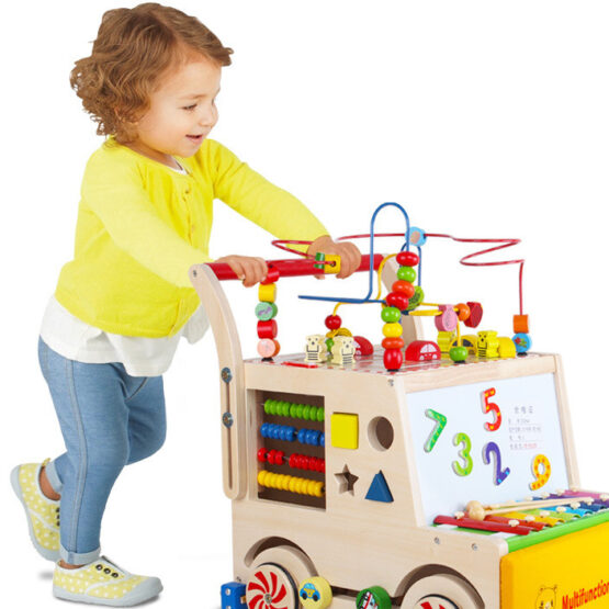 Antemergator lemn Masinuta Super Multifunctionala - HAM BEBE