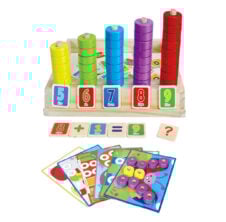 Joc educativ numaratoare si puzzle beilaluna1-Jucarii din Lemn si Montessori