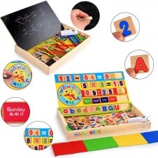 Joc multifunctional Montessori Matematica si Engleza 95 piese - HAM BEBE