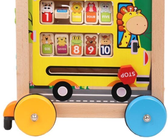 Antemergator montessori din lemn girafele jucause7-Antepremergatoare