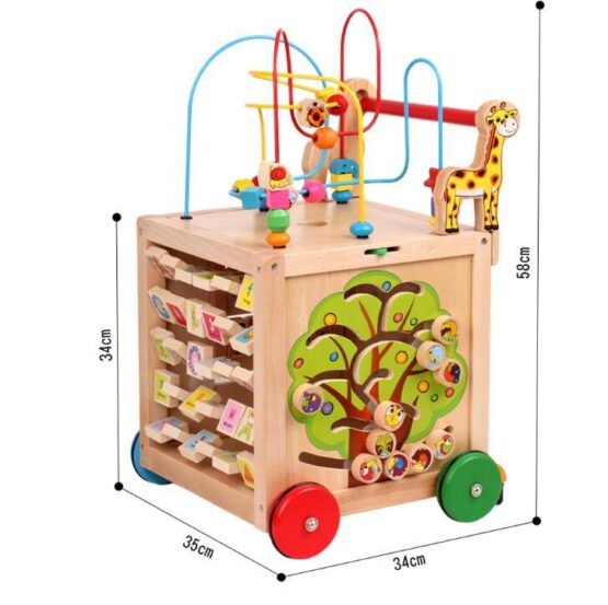 Antemergator montessori din lemn girafele jucause9-Antepremergatoare