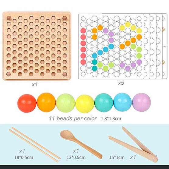 Joc montessori indemanare si asociere culori ham bebe5-Jucarii din Lemn si Montessori