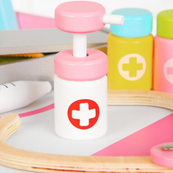 Carucior jucarie lemn Set doctor - HAM BEBE