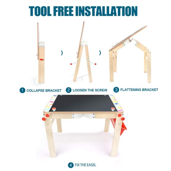 Tabla magnetica 2 in 1 convertibila masuta topbright3-Jucarii din Lemn si Montessori