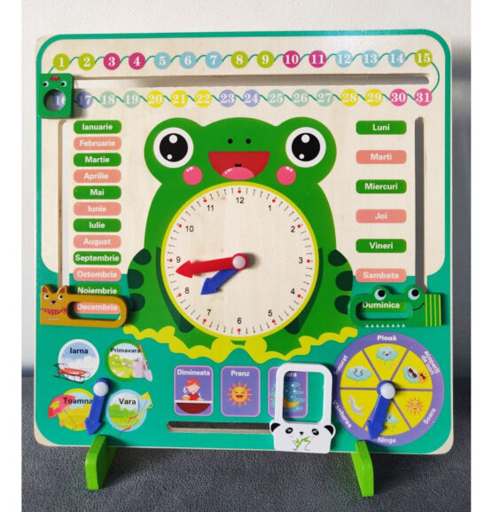 Calendar lemn educativ in romana Broscuta - HAM BEBE