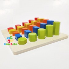 Baza Cilindrii Secvente Geometrice Montessori Mut Toys - HAM BEBE