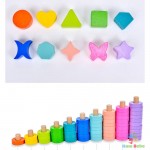 Joc lemn educativ alfabet cifre forme rainbow board3-Jucarii din Lemn si Montessori