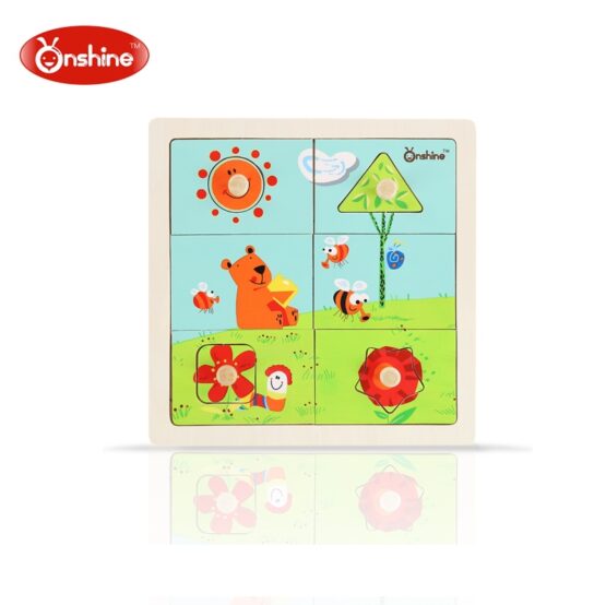 Puzzle din lemn in straturi Albinuta Onshine - HAM BEBE