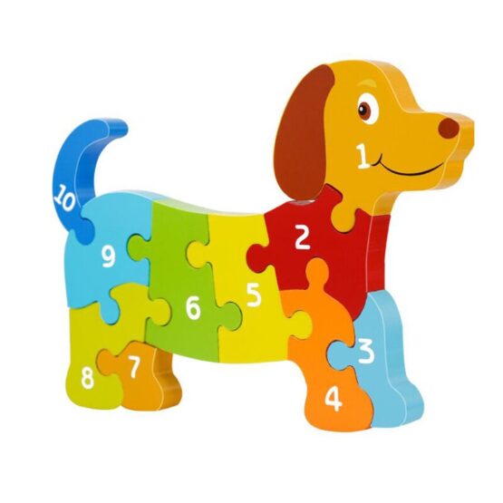 Puzzle lemn numerotat Animale ONSHINE - Crocodil - HAM BEBE