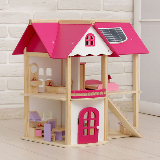 Casuta papusi cu mobilier Pink DollHouse - HAM BEBE