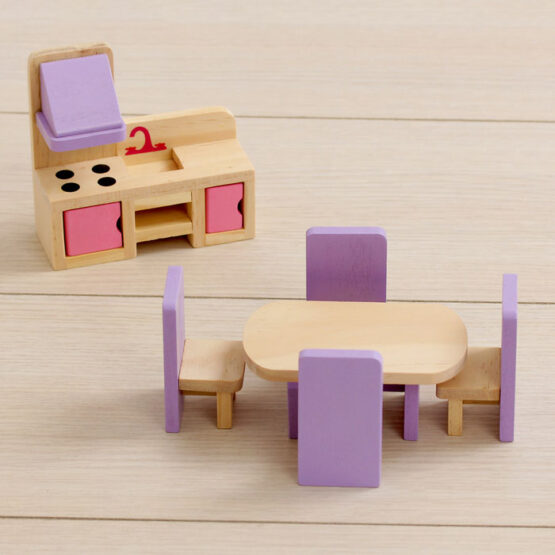 Casuta papusi cu mobilier Pink DollHouse - HAM BEBE